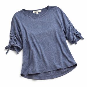 Max Studio | Blue Capsule Blouse | Gathered Sleeves